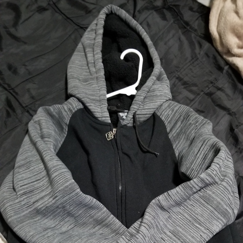 Blue Gear Faux Fur Zip up Jacket